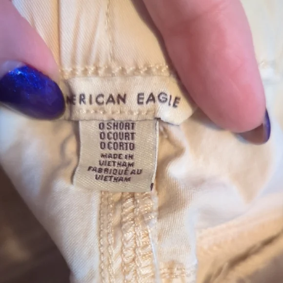 AMERICAN EAGLE Drawstring Cargo Pants 0 Short NWT - Picture 9 of 13